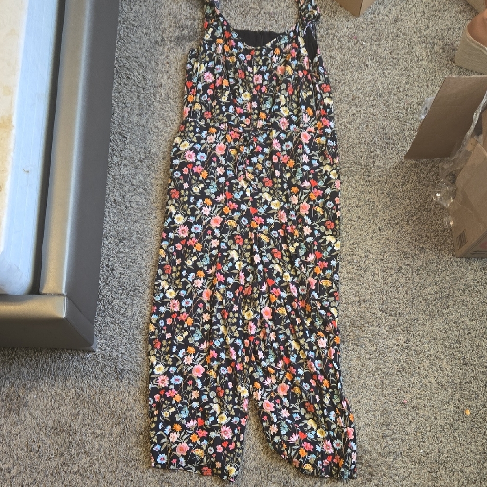 LOFT Multicolor Floral Jumpsuit